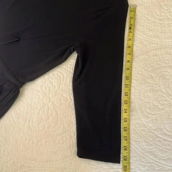 J.Jill Pleated Knit Dress Drawstring Waist Women’s Size Large Black Preppy - Picture 6 of 15